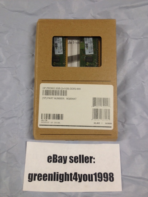 HP PC2-6400 2 GB DIMM 800 MHz DDR2 Memory (NQ604AT) No Sales Tax - Click Image to Close