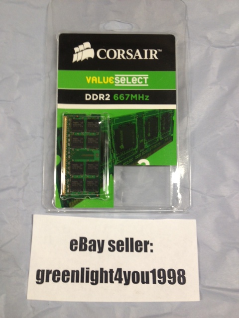 NEW Corsair Valueselect DDR2 667mhz 2GB Memory 2 DAY GET No Sales Tax - Click Image to Close