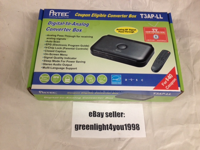 Artec T3AP-LL Digital-to-Analog NTSC TV Converter Box No Sales Tax - Click Image to Close