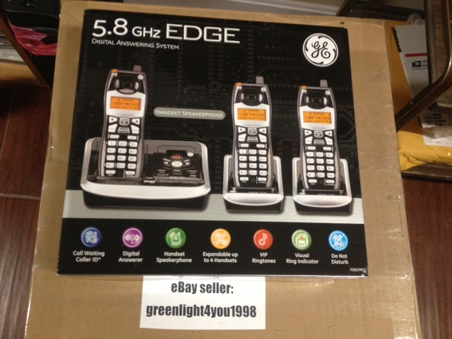 GE 5.8GHz 3 Handset Cordless Phone System 25952EE3-A No Sales Tax - Click Image to Close