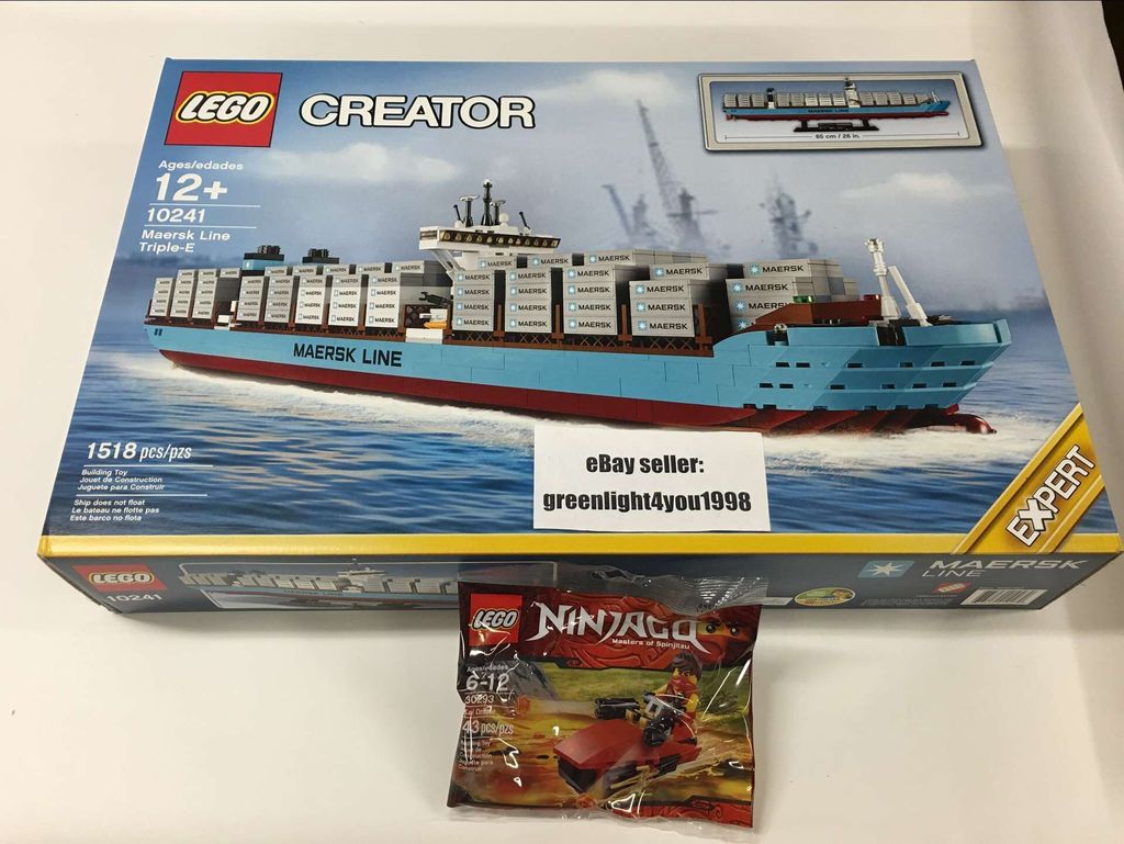 LEGO 10241 Creator Maersk Line Triple-E with Bonus Kai Drifter Building Toy - Click Image to Close