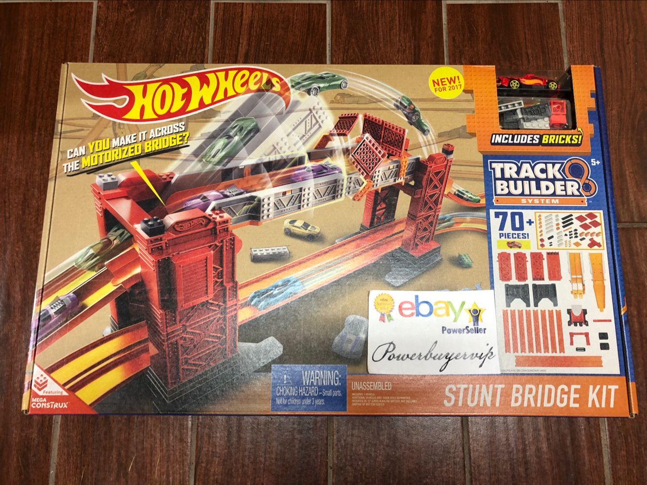 Hot Wheels Track Builder Stunt Bridge Kit Car Racing Playset No Sales Tax