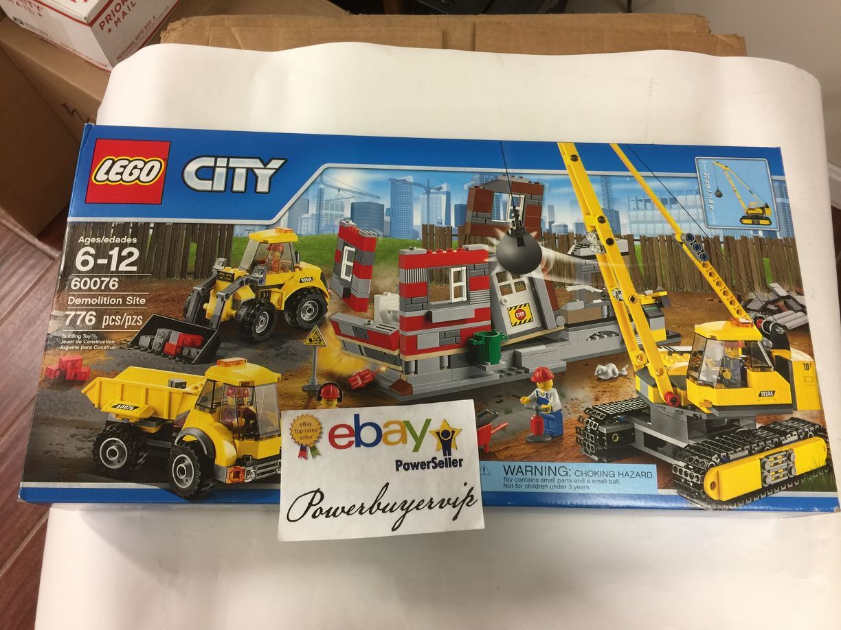 LEGO City LEGO 60076 Demolition Site w/ Crane Truck Loader Building Toy - Click Image to Close