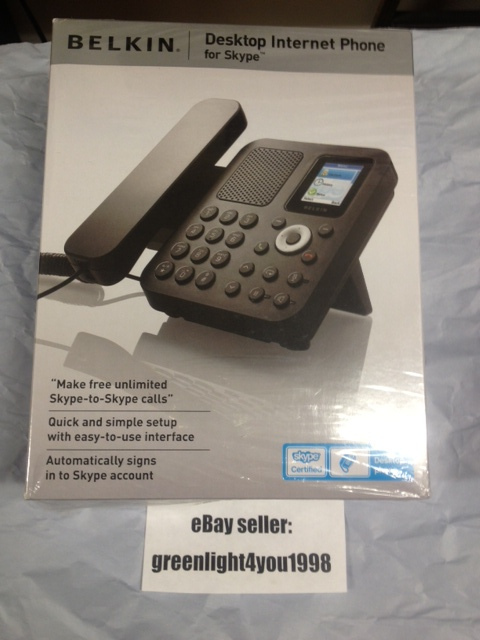 BELKIN F1PP010EN-SK Desktop Internet Phone for Skype (Black) No SALES TAX - Click Image to Close